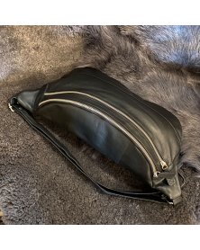 Lædertaske - Sort Bæltetaske