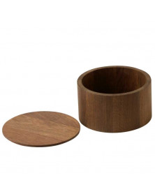 Massiv trææske i røget eg med låg