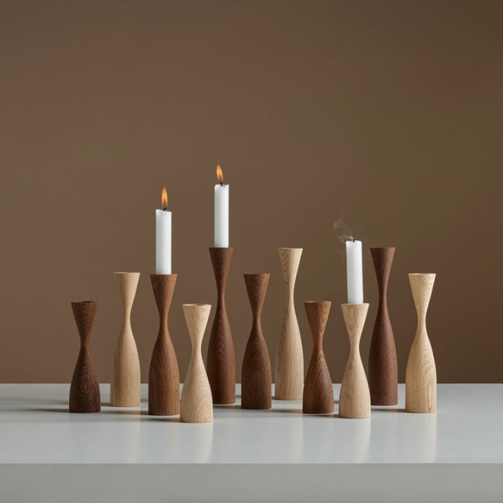 Shape lysestager i eg