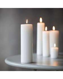 Hvide bloklys i 100% paraffin