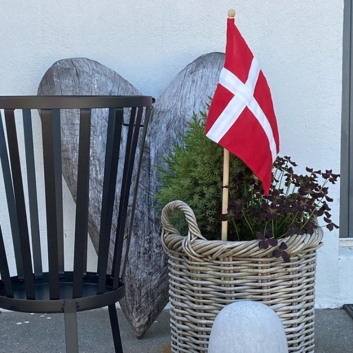 Hurra flag med dannebrog