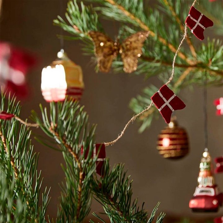Flagranke til juletræ tilbud