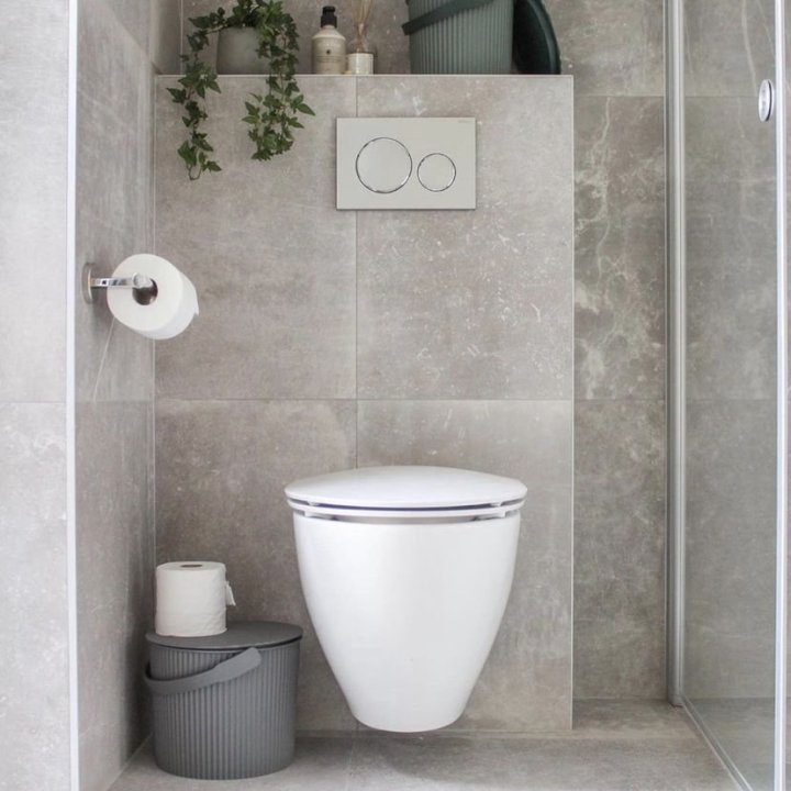 Toiletspand grå