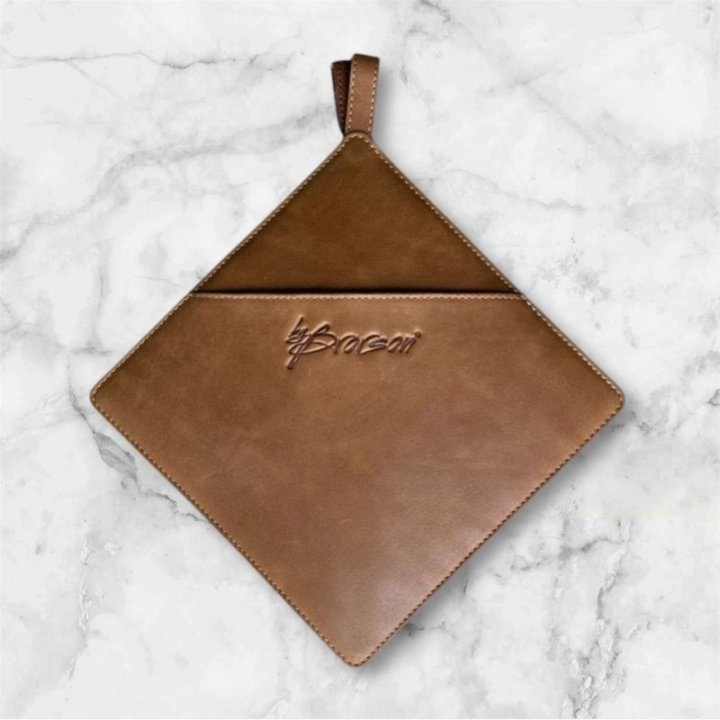 Grydelapper læder cognac